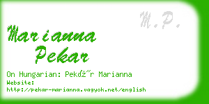 marianna pekar business card